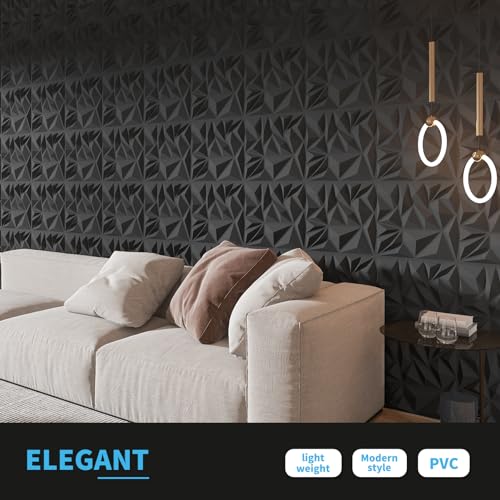 33-Pack 3D Wall Panels, White, 12 x 12 inch I1592