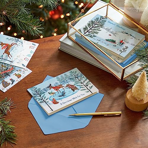 24 Cards and Envelopes Rustic Woodland Christmas Card Assortment Y253