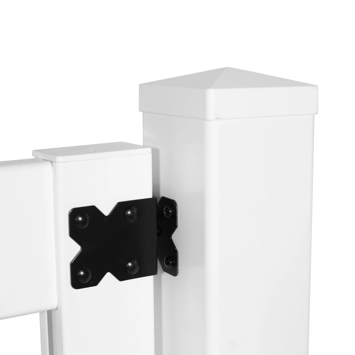 White Vinyl Privacy Fence Gate J597