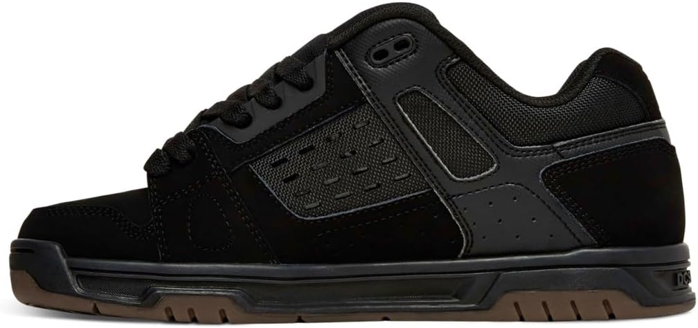 Black/Gum Low Top Skate Shoe P7869