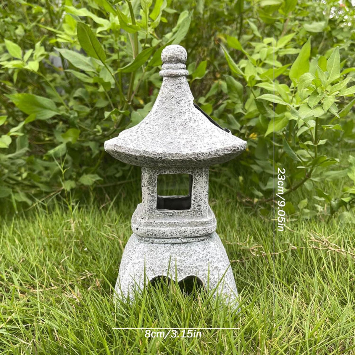 Pagoda Garden Statue Resin Solar Waterproof J64934