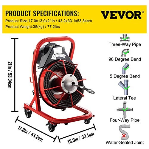 75' x 3/8" 250W Electric Drain Auger L494323