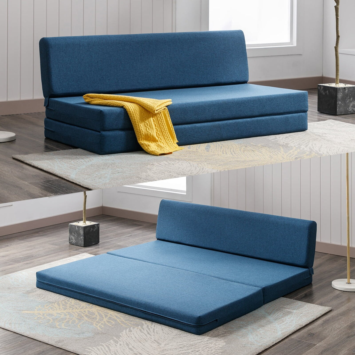 Blue Folding Sofa Bed M915