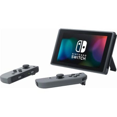 32GB Console with Gray Joy Con Bundle with Super Mario Party, Mario Kart 8 Deluxe and Steering Wheel 2-Pack O73751