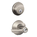 Satin Nickel Single Cylinder Deadbolt Keyed Entry Lever Y812497