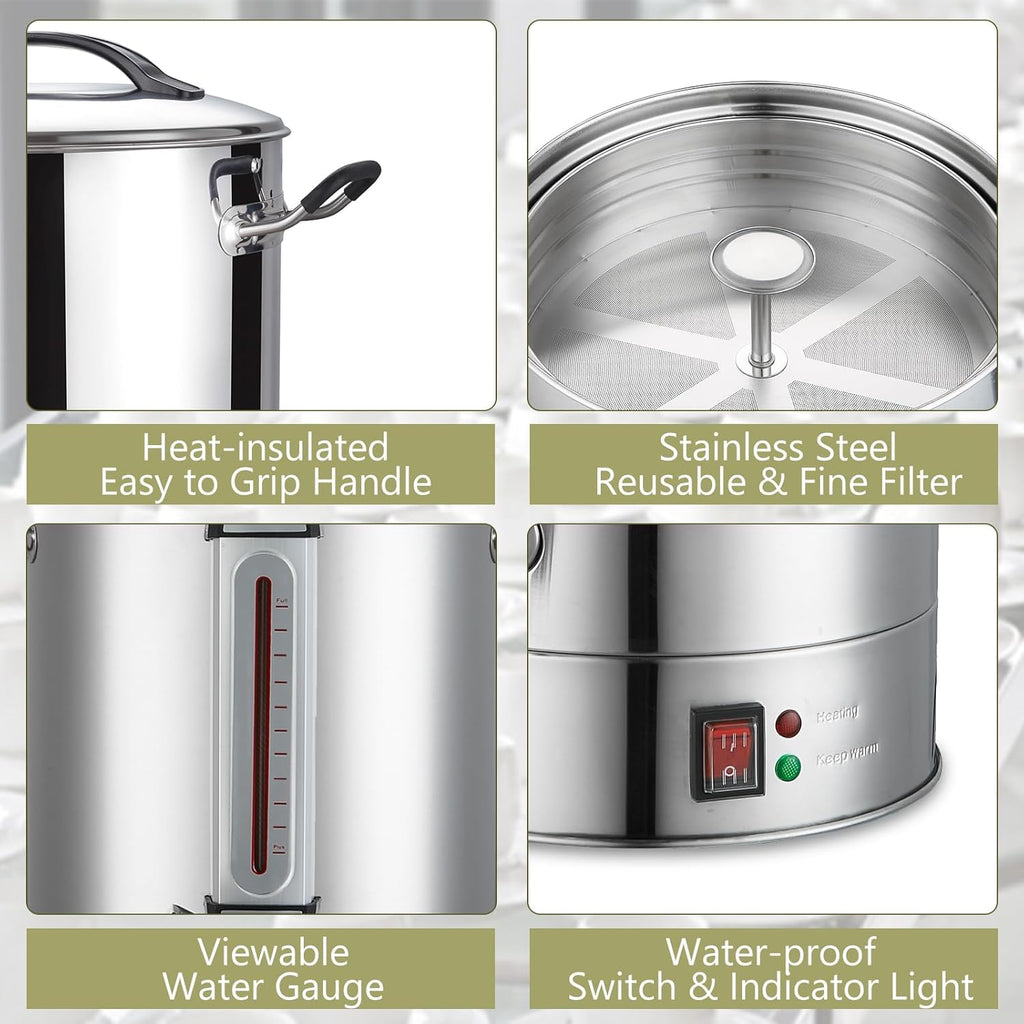 24L 160 Cup Stainless Steel Coffee Urn N12275
