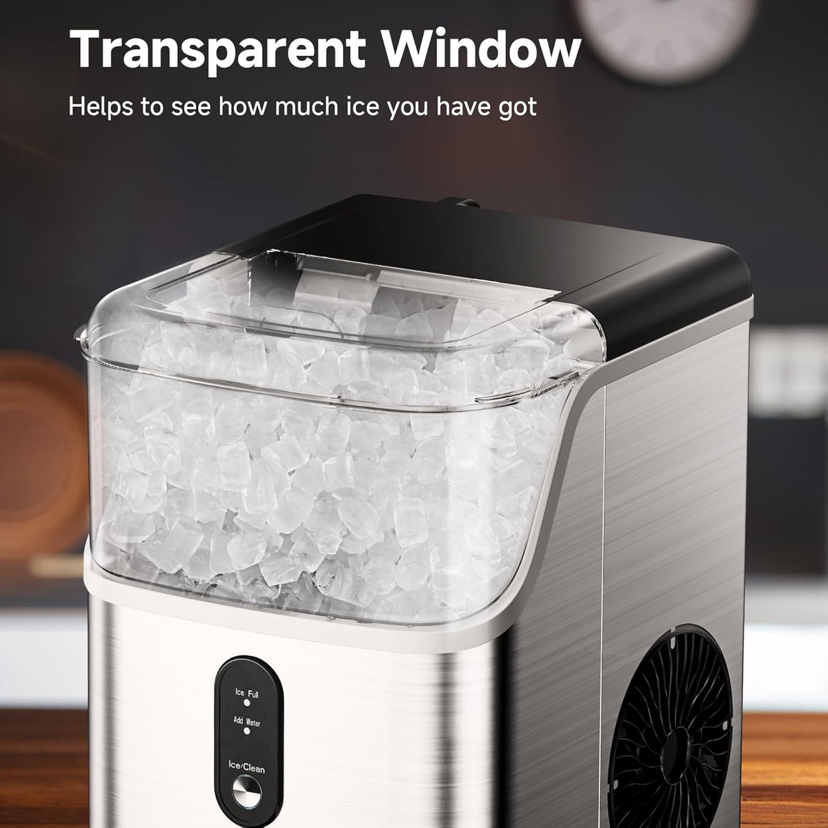 Nugget Ice Maker Machine with 34lbs/24H Self-Cleaning Stainless Steels I819375