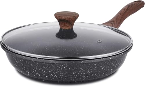 Nonstick Ceramic Frying Pan Skillet with Lid, 12.5 Inch N605