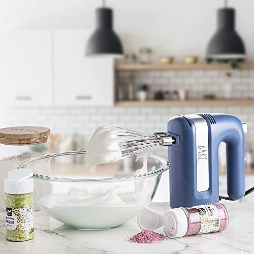 Electric Hand Mixer with Beaters and Whisk Attachments Q969