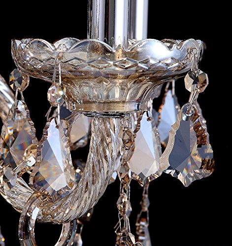 Cognac 8 Lights K9 Crystal Chandelier Ceiling Pendant Lamp 31x28 Inch F4041