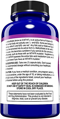 L Methylfolate 1mg 120 Capsules K437