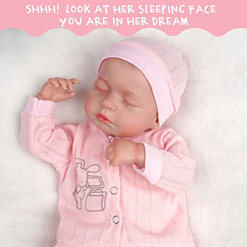 18 Inch Soft Body Realistic Reborn Baby Doll with Clothes and Toy Accessories T66136