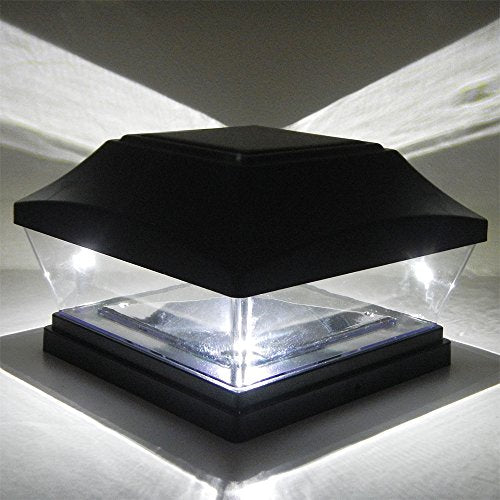 12 Pack Bronze 6 x 6 Solar Post Light Deck Cap Square Outdoor PVC Vinyl Wood L42367