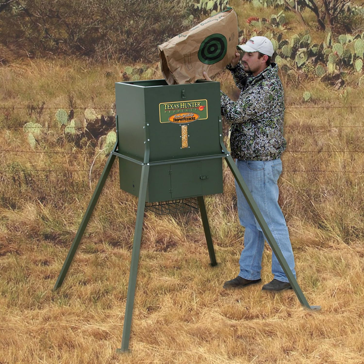300 lb. Corn Capacity Wildlife Feeder with Stand A676714
