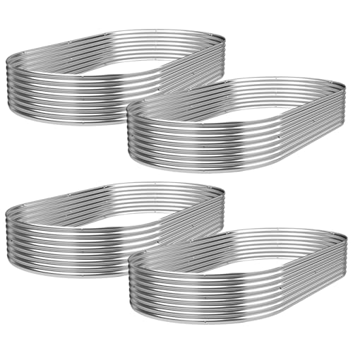 4 Pack 6x2FT Galvanized Metal Raised Garden Bed X432332