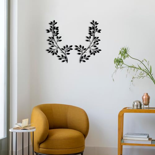 2 Pieces Metal Olive Branch Leaf Wall Decor O9599