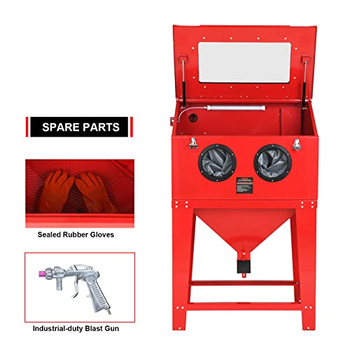 90 Gallon Abrasive Blast Cabinet with Glass Viewing Windows R834
