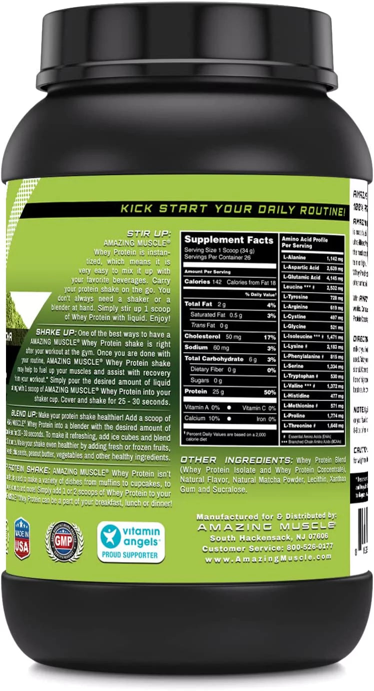 2 Lbs Whey Protein Isolate & Concentrate Matcha J594