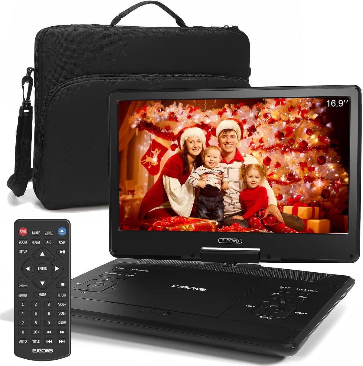16.9" Portable DVD Player with 14.1" Large HD Screen, Carrying Bag L3266