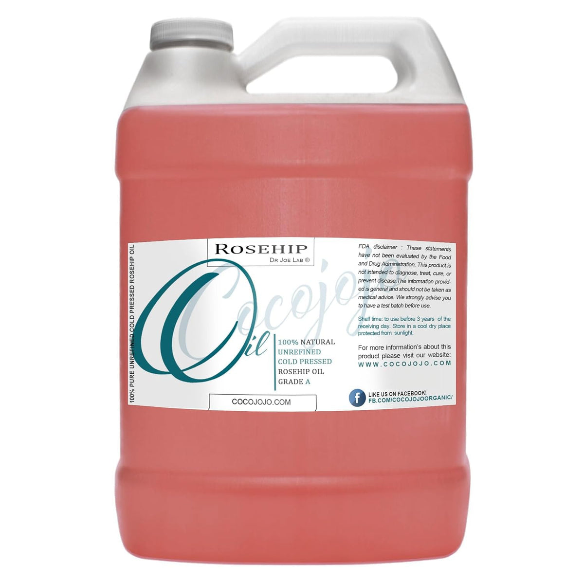 100% Pure Unrefined Cold Pressed Rosehip Oil - 32 Oz G9662