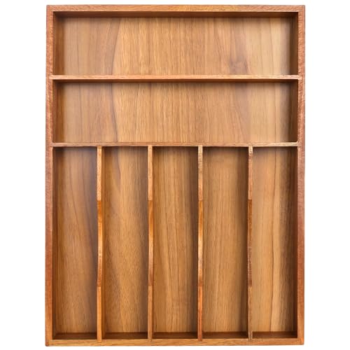 7 Slots Acacia Silverware Organizer Q804