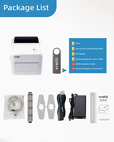 Thermal Label Printer, 4x6 Desktop Barcode Printer V6504