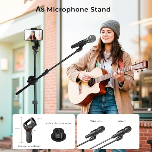 14'' Selfie Ring Light with 62'' Tripod Stand and Phone Holder, Dimmable LED Circle Lighting Q85412