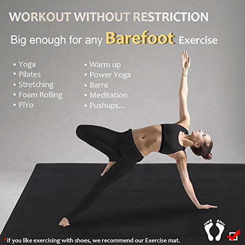 Large Extra Thick Yoga Mat 6'x4' 7mm Z660646
