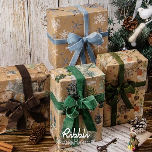 4 Rolls 30 x 120 inch Brown Kraft Christmas Wrapping Paper X397