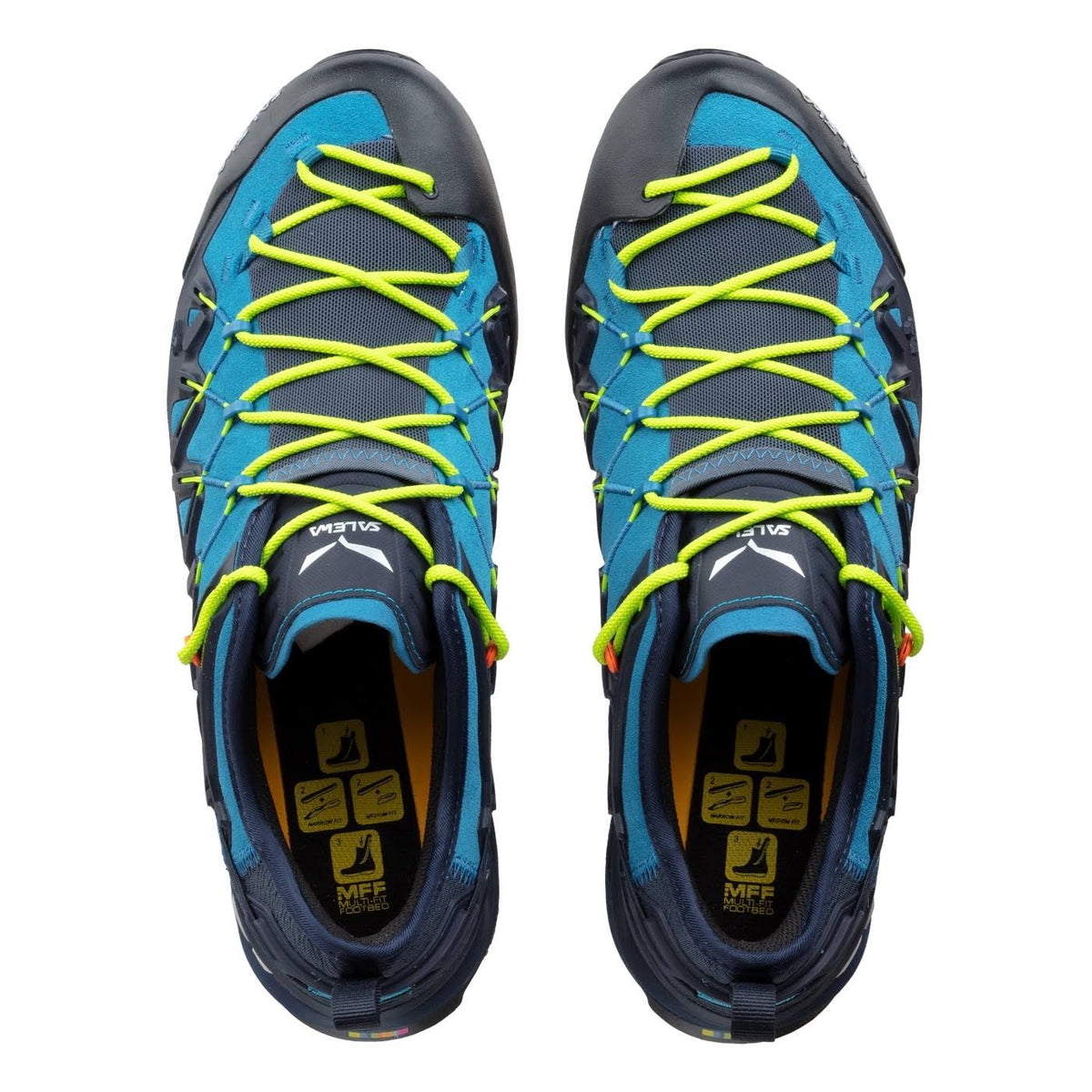Navy Fluo Yellow Hiking Shoes Q602