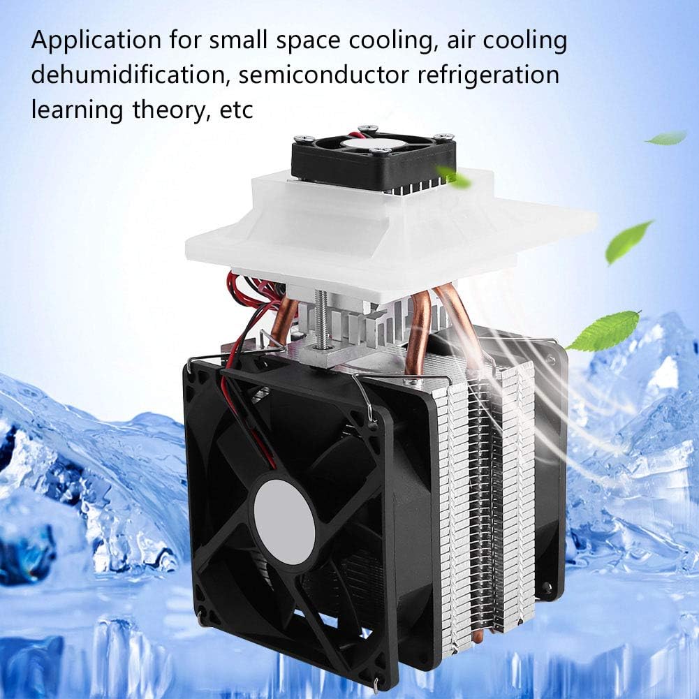 12V Semiconductor Refrigeration Thermoelectric Peltier Air Cooling Dehumidification System Cooler Fan Kit 175x100x98 mm H41815