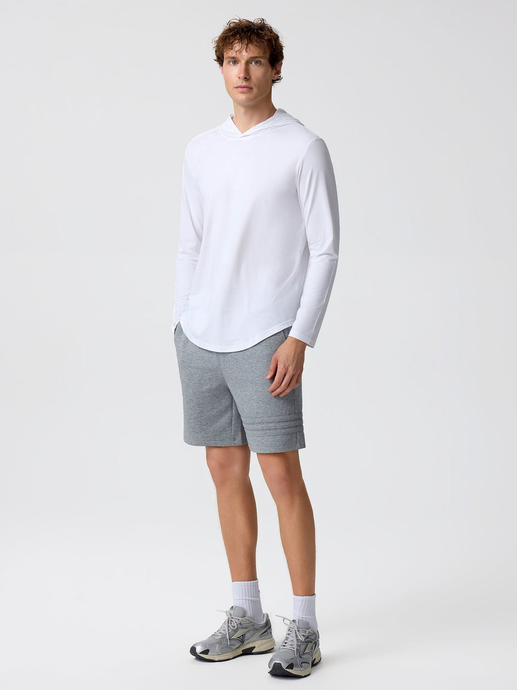StaySmooth Long Sleeve Hooded Drop-Cut Tee