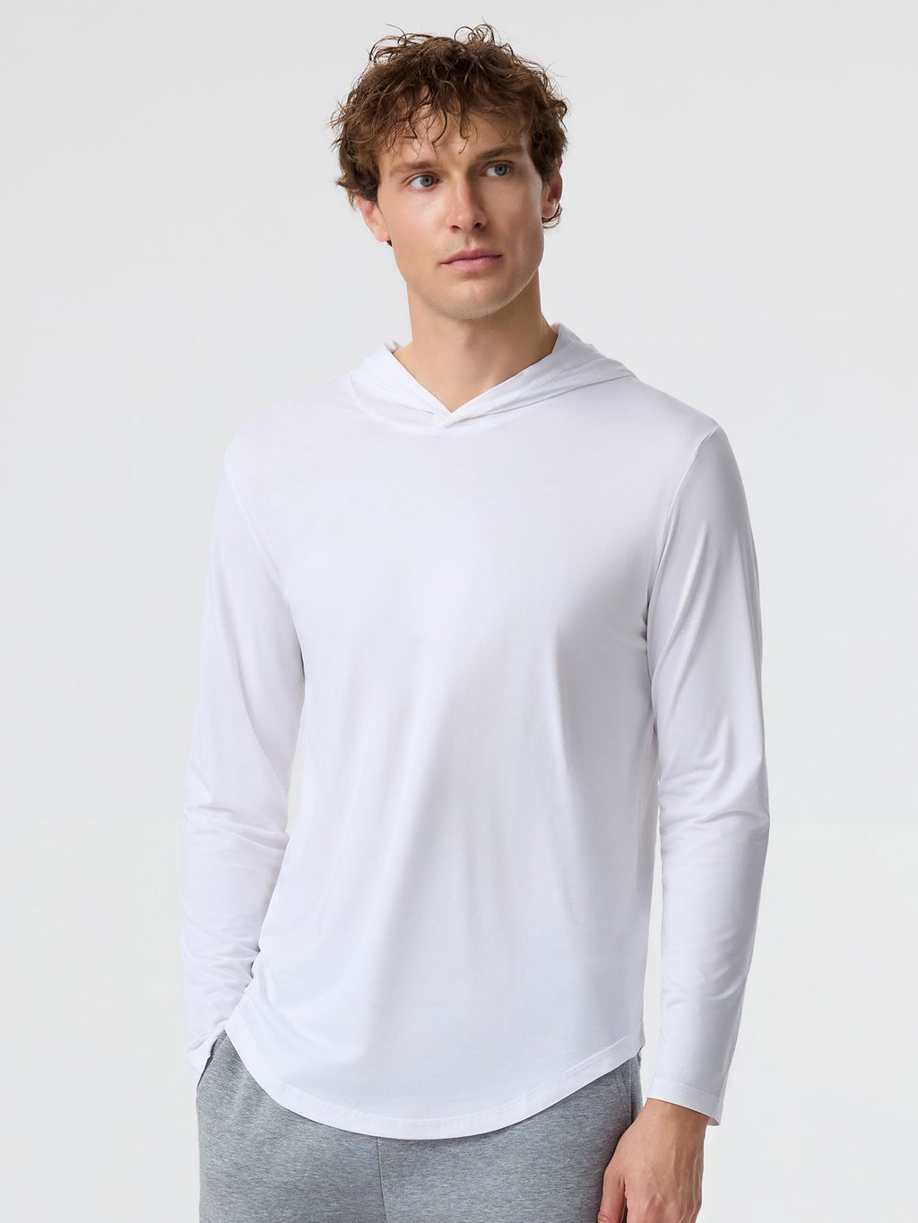 StaySmooth Long Sleeve Hooded Drop-Cut Tee