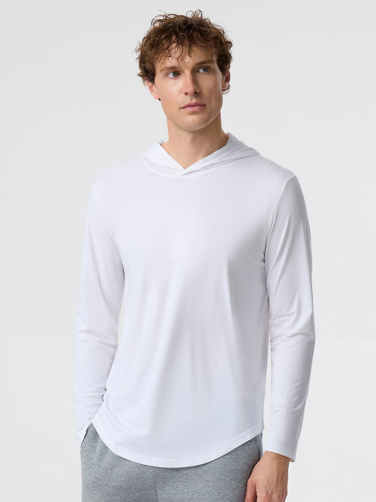 StaySmooth Long Sleeve Hooded Drop-Cut Tee