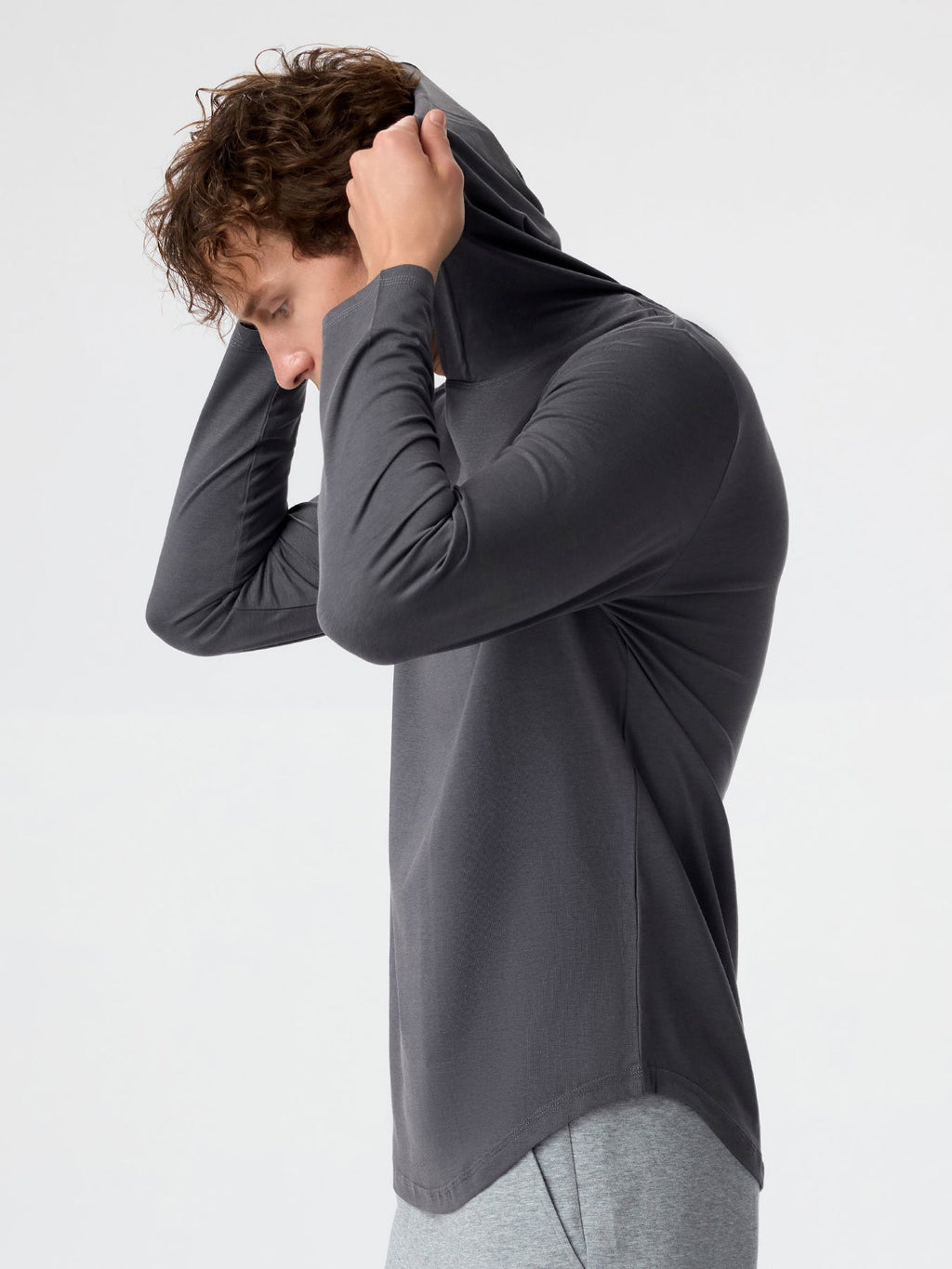 StayCool Long Sleeve Hooded Drop-Cut Tee
