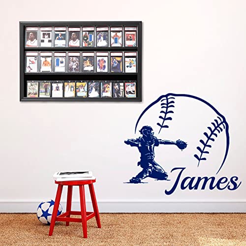 Black Lockable Sports Card Display Case M306623