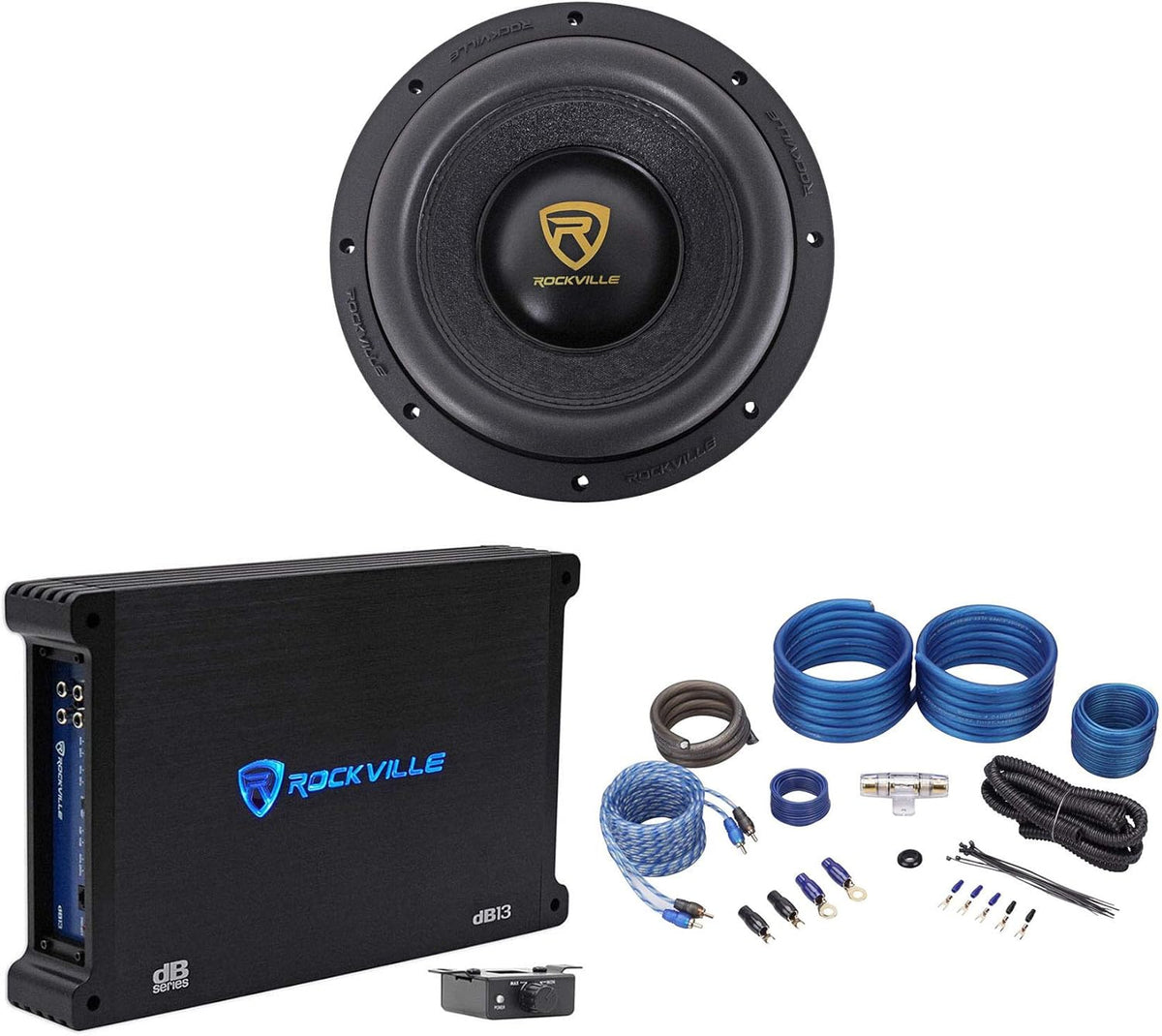10" 3200 Watt Car Audio Subwoofer Mono Amplifier Amp Kit T5227