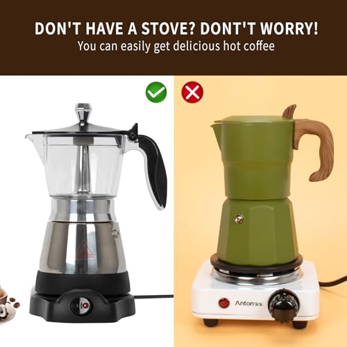 6 Cup Electric Espresso Coffee Maker X669719