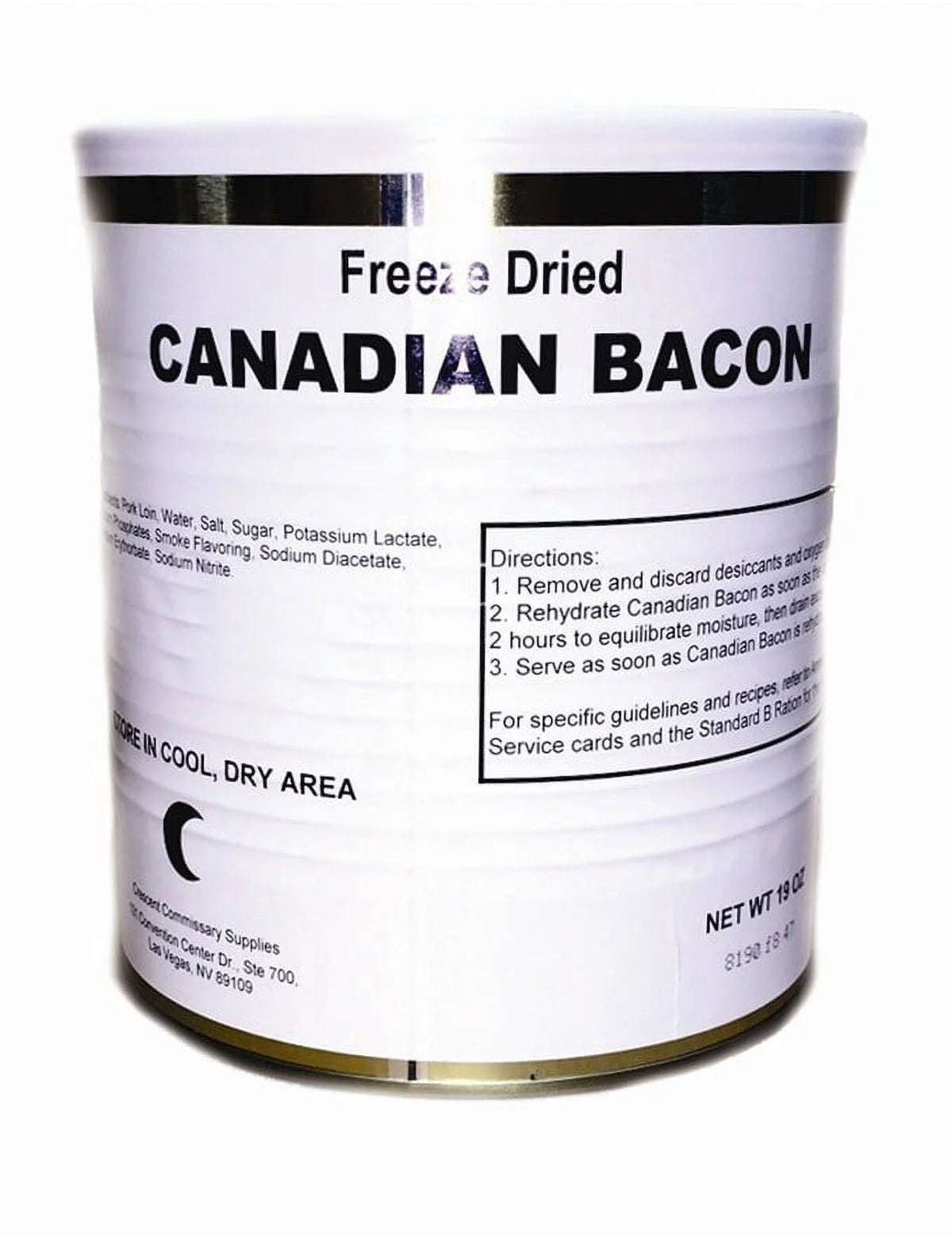 Freeze Dried Canadian Bacon #10 Can 1 Can F33996