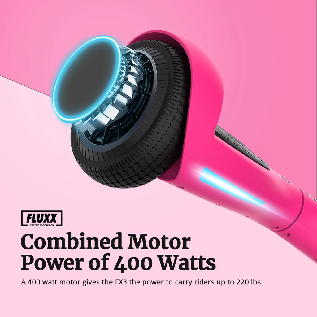 Pink Hoverboard with 6.5" LED Wheels J718