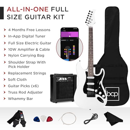 Sunburst Full Size Electric Guitar Starter Kit with Case Q536