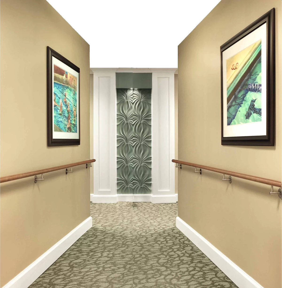 Silver 15 FT Long Wooden Stair Handrail with Iron Bracket Q229