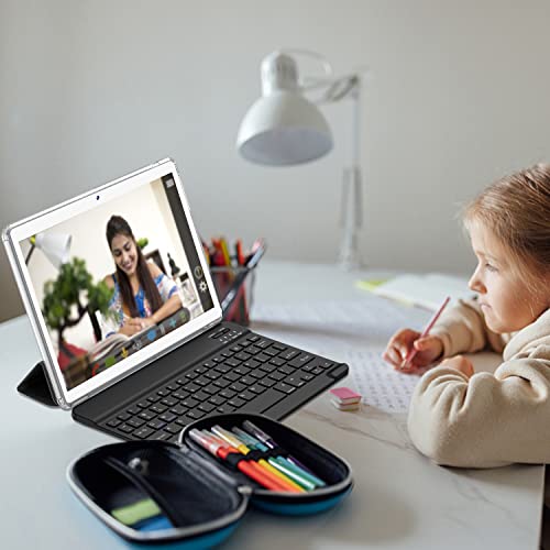 10.1 Inch Android Tablet with Keyboard 4GB RAM 64GB 128GB Expandable Silver W376