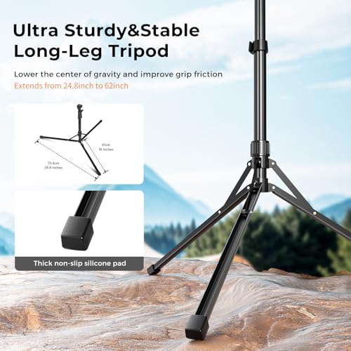 14'' Selfie Ring Light with 62'' Tripod Stand and Phone Holder, Dimmable LED Circle Lighting Q85412