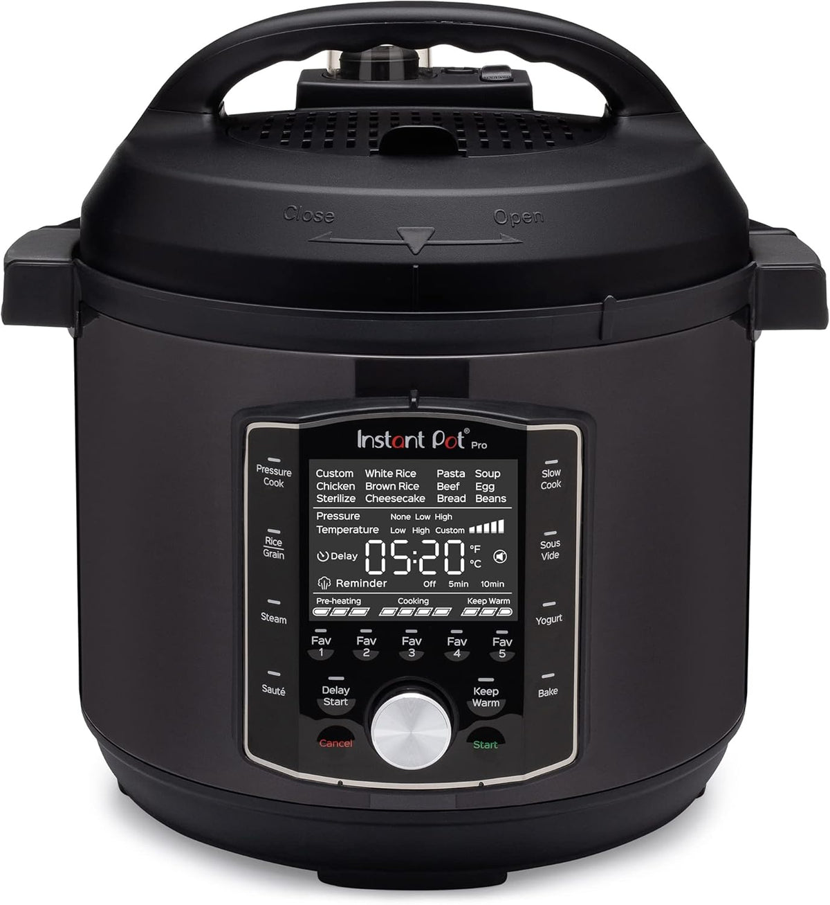 10-in-1 Pressure Cooker, 6 Quart, Stainless Steel Rim H386