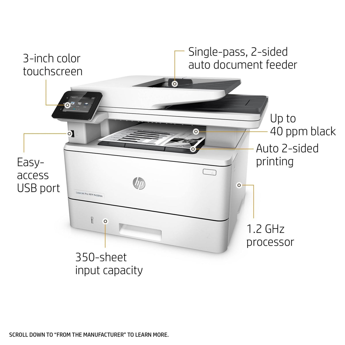 LaserJet Pro MFP M426fdn Printer G5805