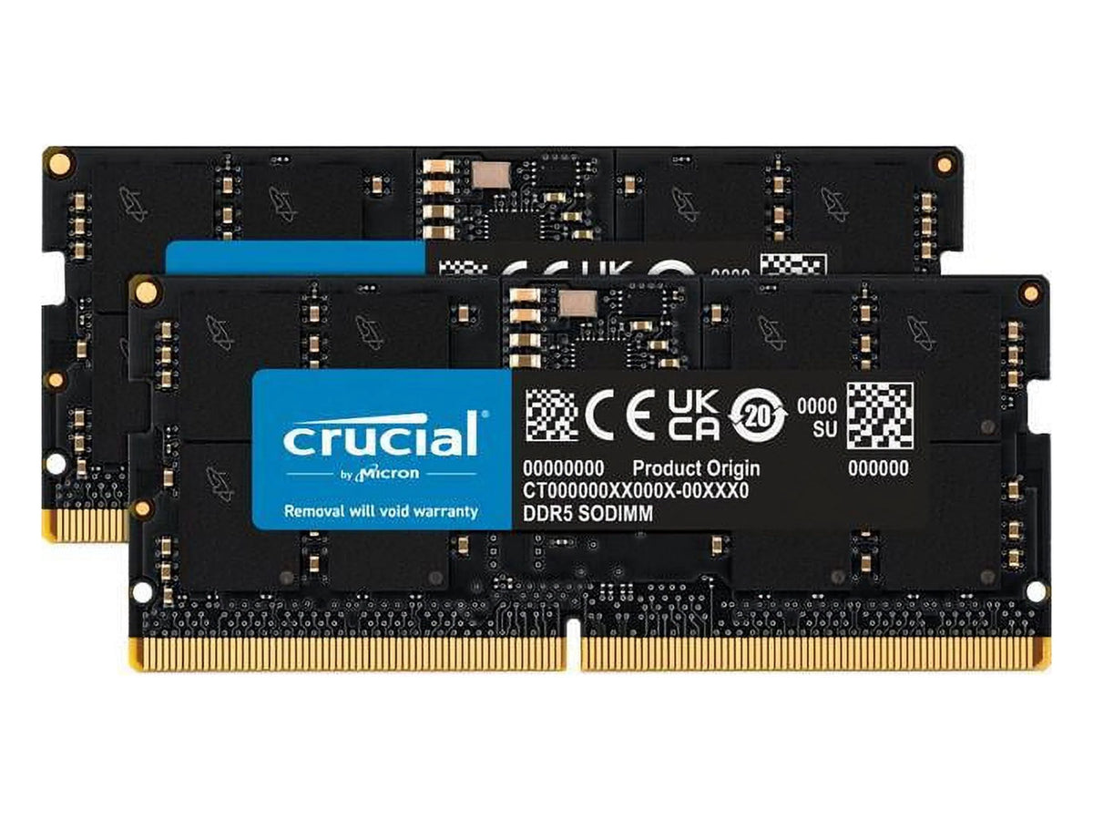 64GB (2 x 32GB) DDR5-4800 PC5-38400 DDR5 SDRAM 4800 MHz CL40 Non-ECC Unbuffered 262-pin SoDIMM Memory Kit M99278