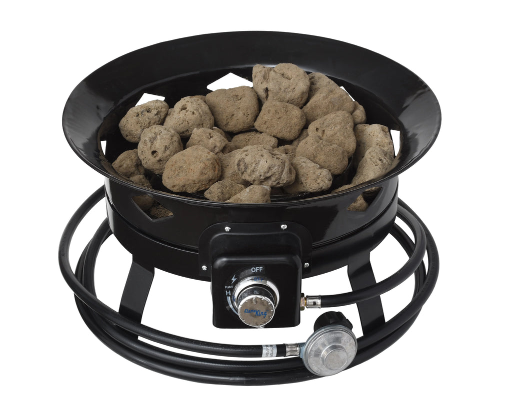 Portable Propane Gas Fire Pit 19-Inch 58,000 BTU with Cover & Carry Kit I7190