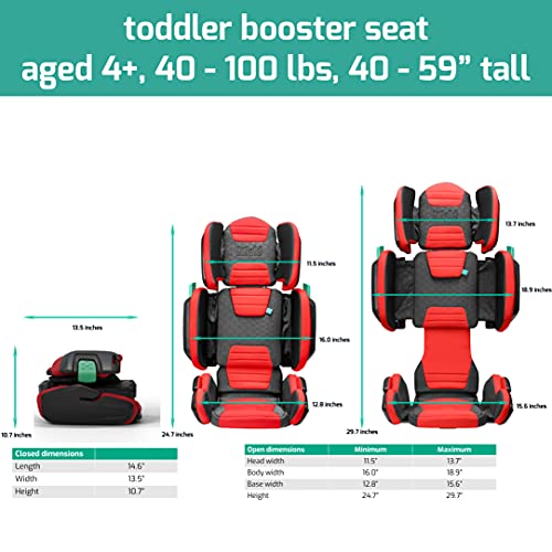 Slate Grey Foldable Highback Booster Car Seat P9179