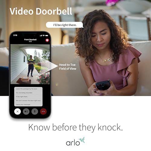 White 2K Wire-Free Video Doorbell S589